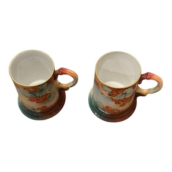 MZ Austria Hand Painted Mug Tankard Mug fancy berry mugs - Picture 4 of 11